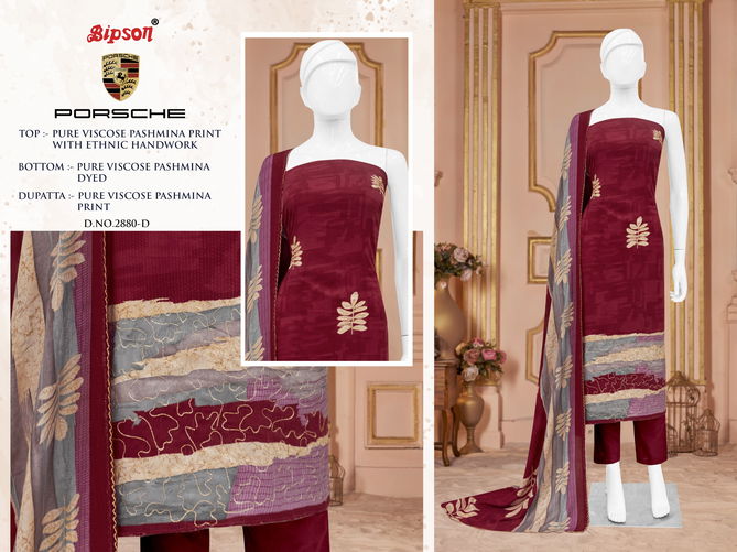 Porsche 2880 By Bipson Viscose Pashmina Dress Material Wholesale Price In Surat
